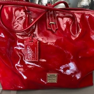 Dooney & Bourke Red Patent Leather Tote